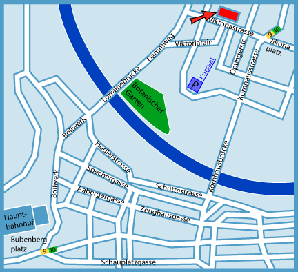 Lageplan Bénédict-Schule Bern - Schulungräume